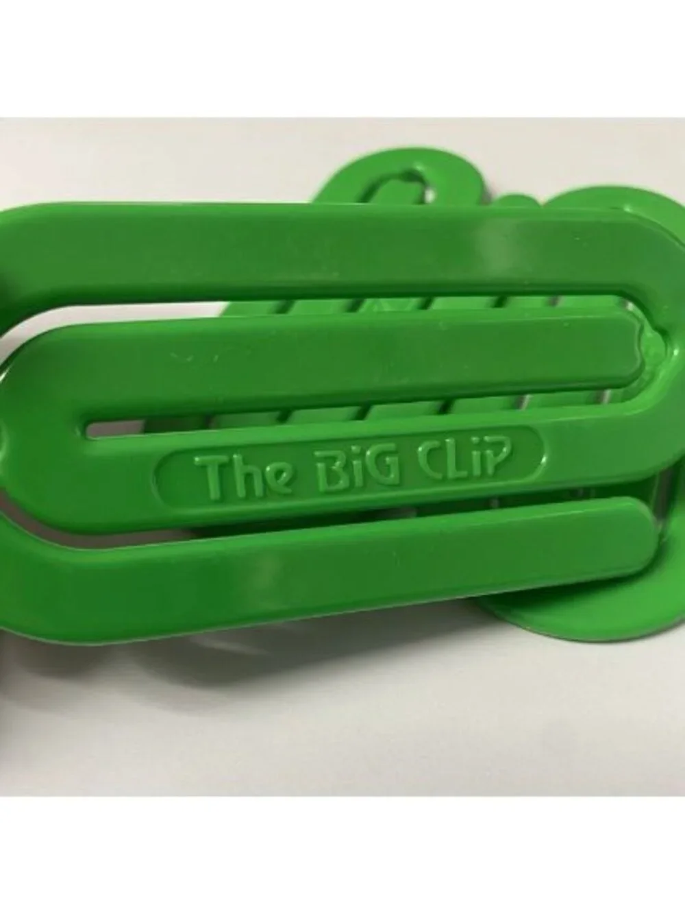 THE BIG CLIP Large Jumbo Plastic 4” Paperclips 1980s Office LOT 4 Green